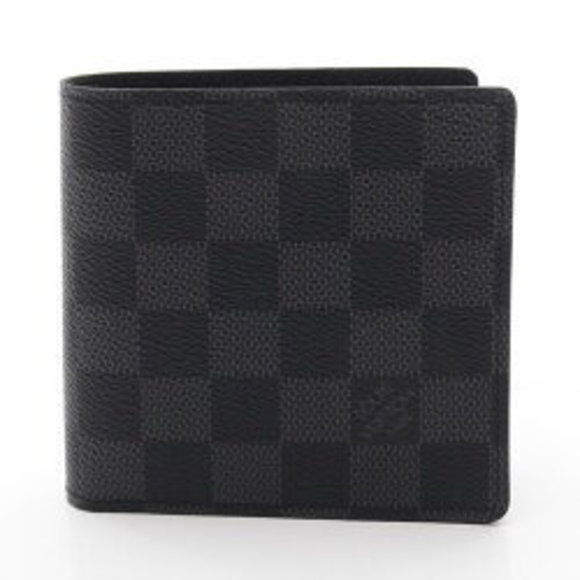 Louis Vuitton Portefeuille Marco Bifold Wallet Leather Graphite Black - Picture 1 of 8